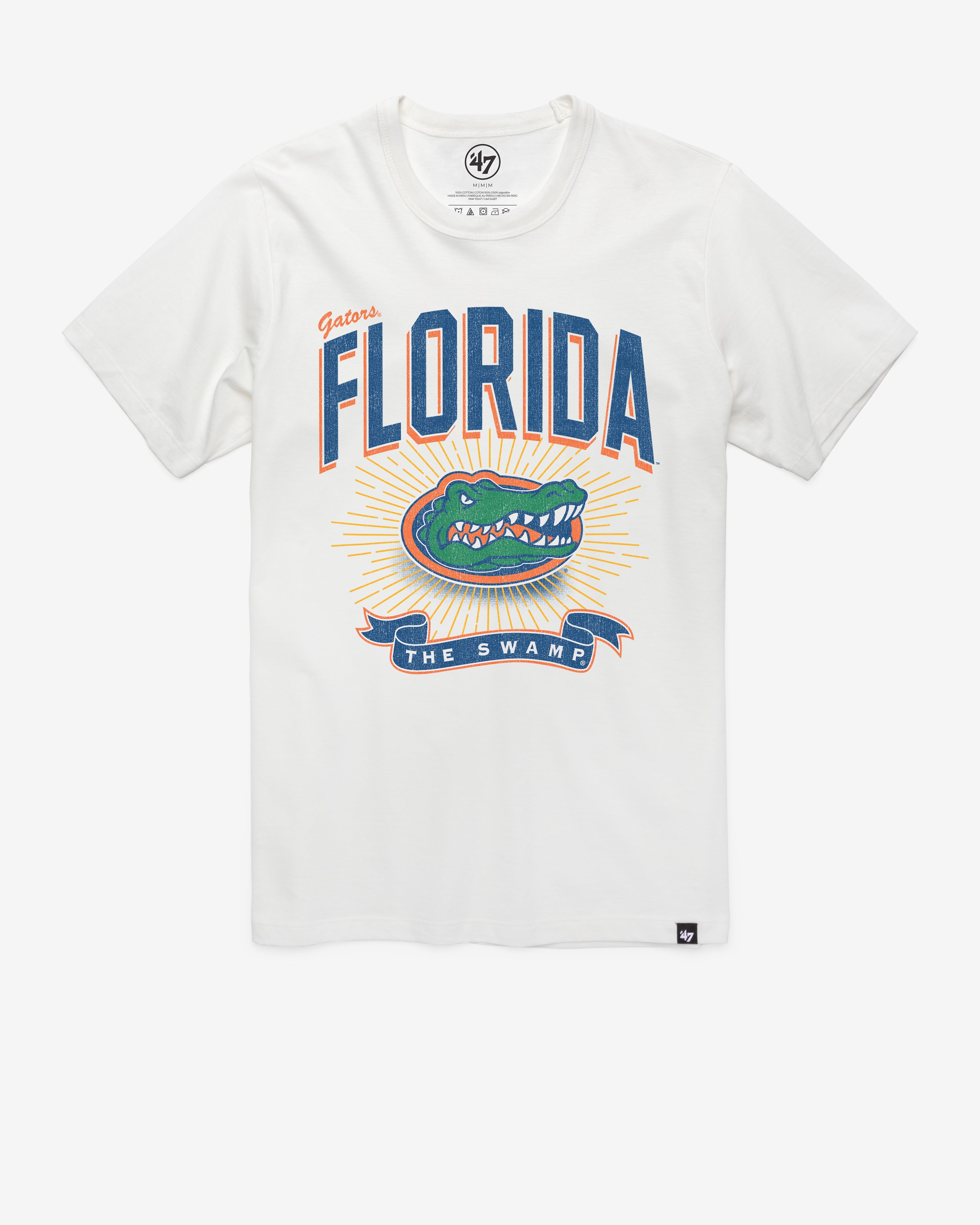 FLORIDA GATORS PRIME PLAY '47 FRANKLIN TEE WHITE WASH
