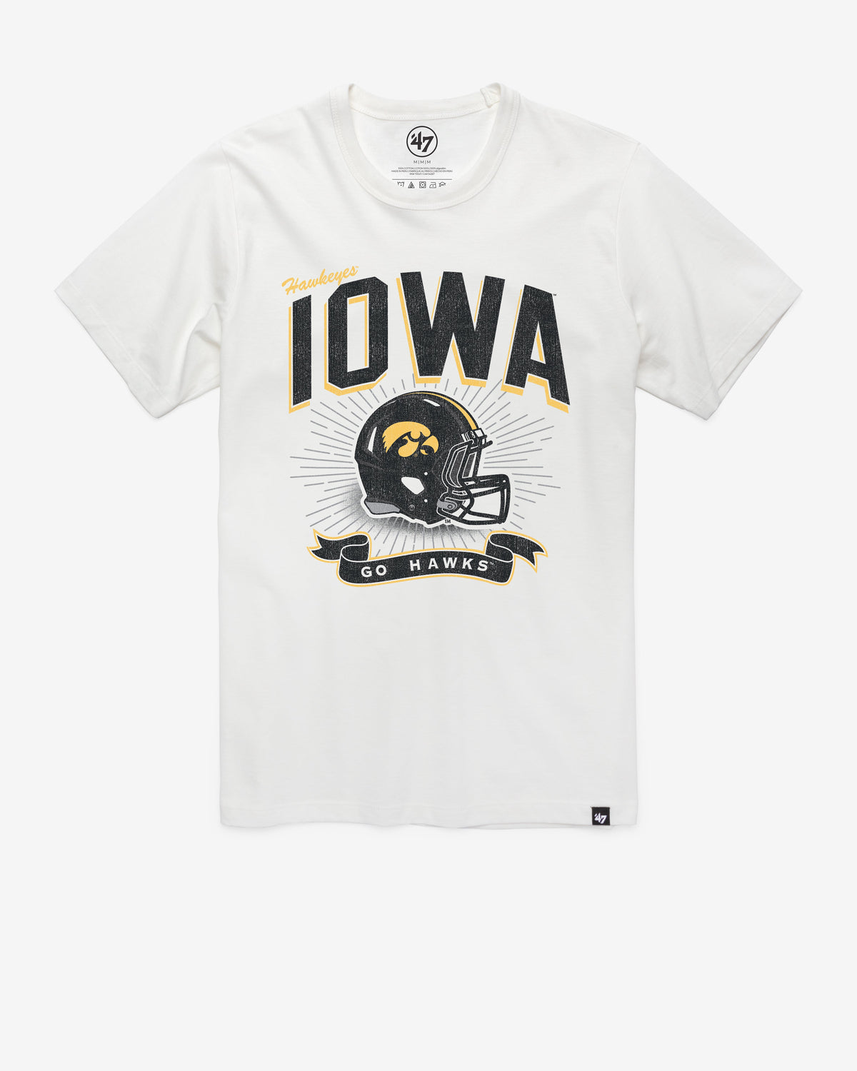 IOWA HAWKEYES PRIME PLAY '47 FRANKLIN TEE WHITE WASH
