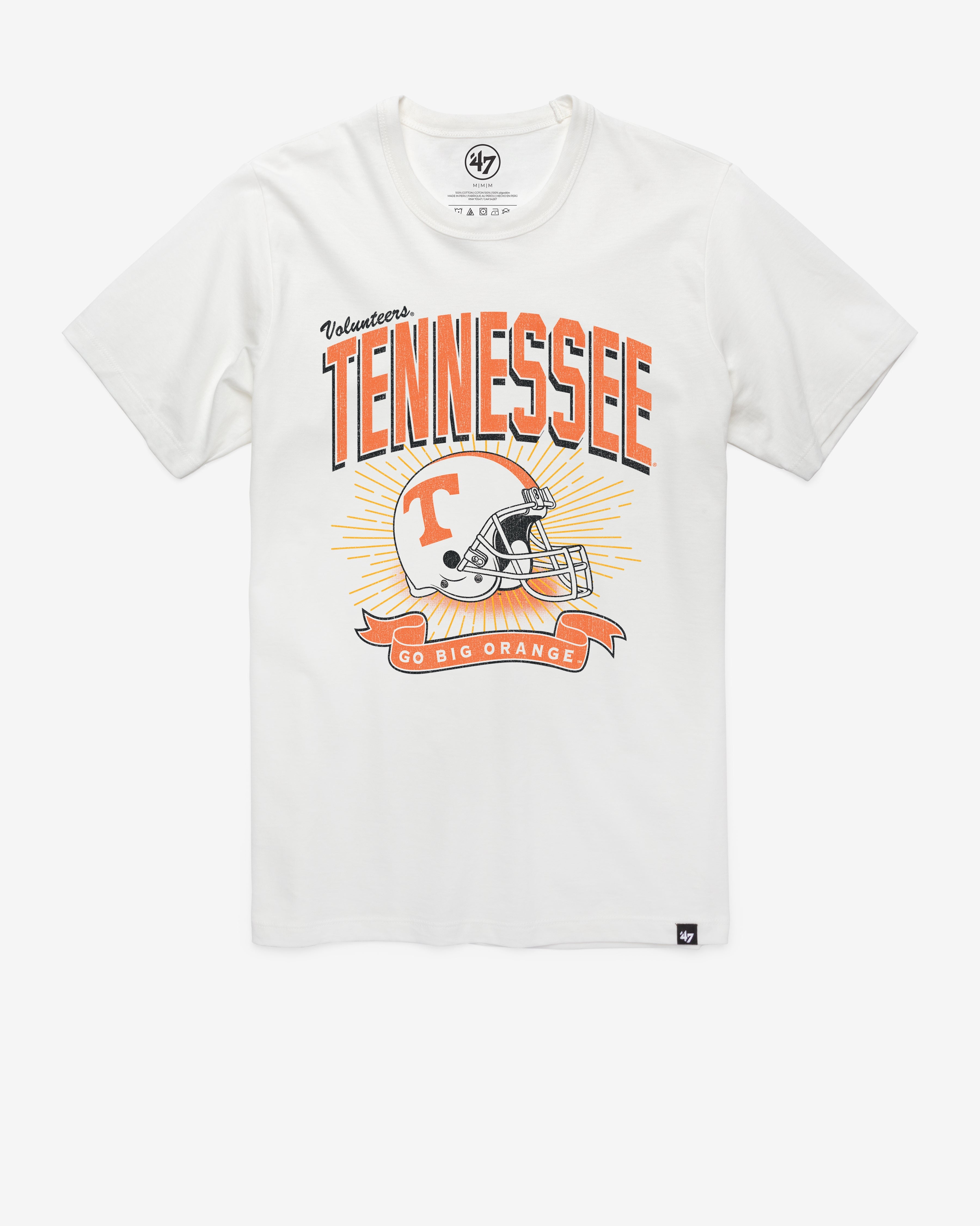 TENNESSEE VOLUNTEERS PRIME PLAY '47 FRANKLIN TEE WHITE WASH
