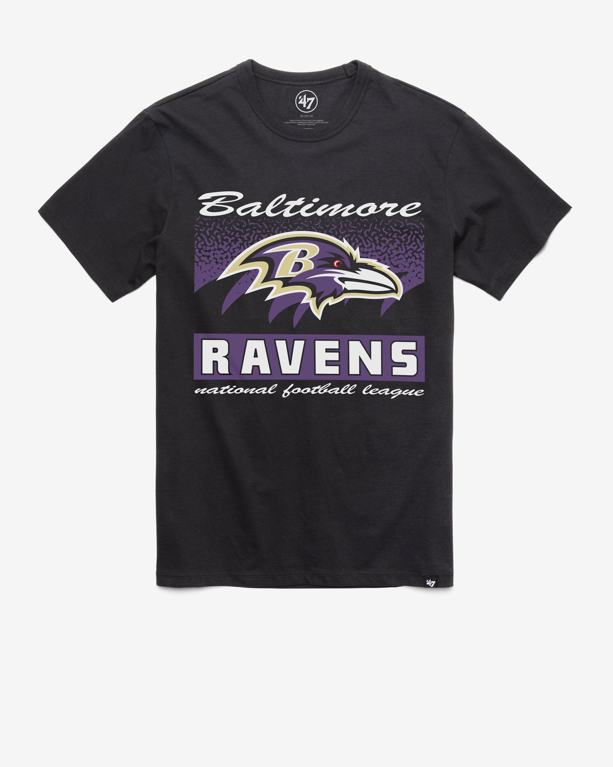 BALTIMORE RAVENS WAVER '47 FRANKLIN TEE FLINT BLACK