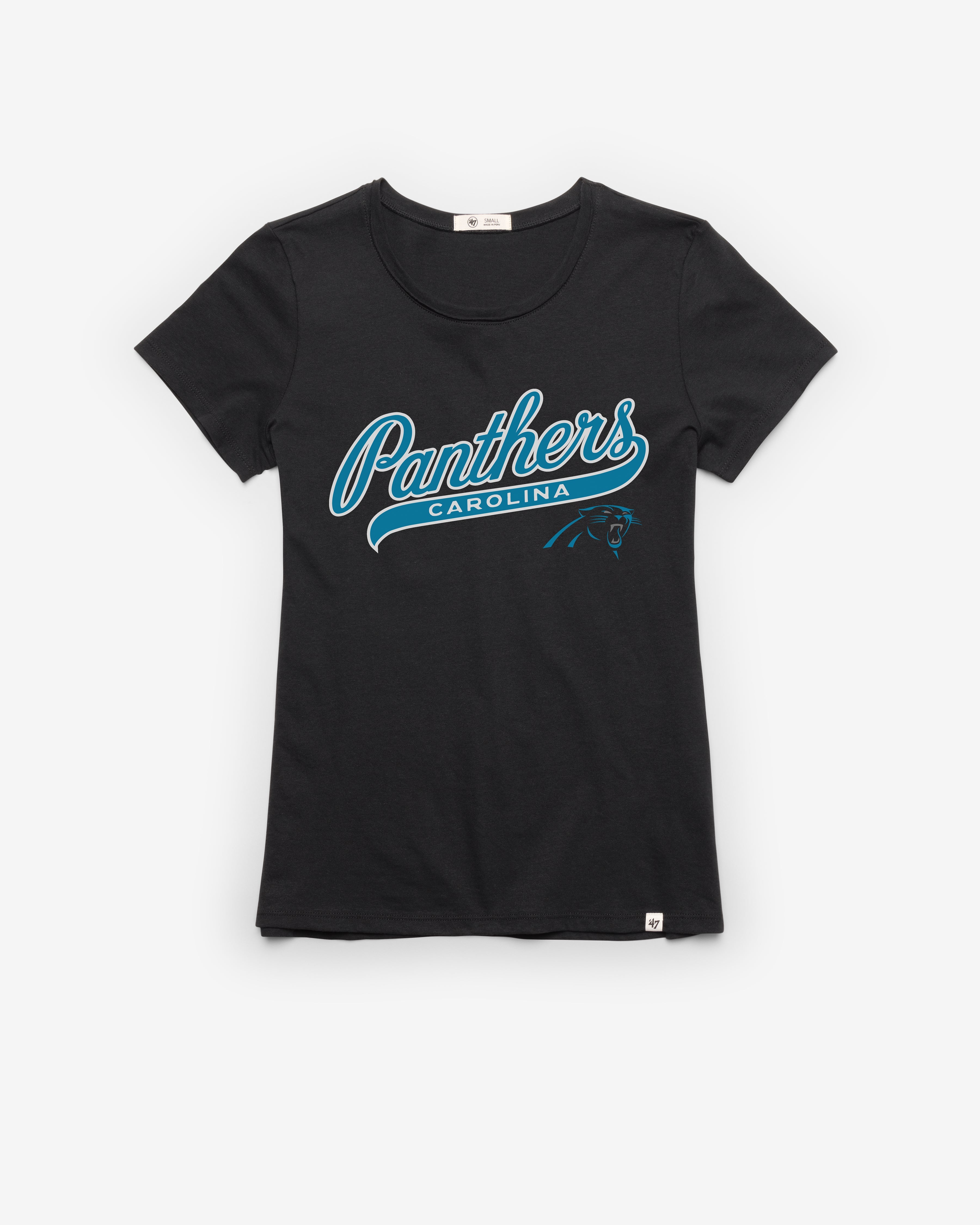 CAROLINA PANTHERS TAIL SWEEP '47 FRANKIE TEE WOMENS FLINT BLACK