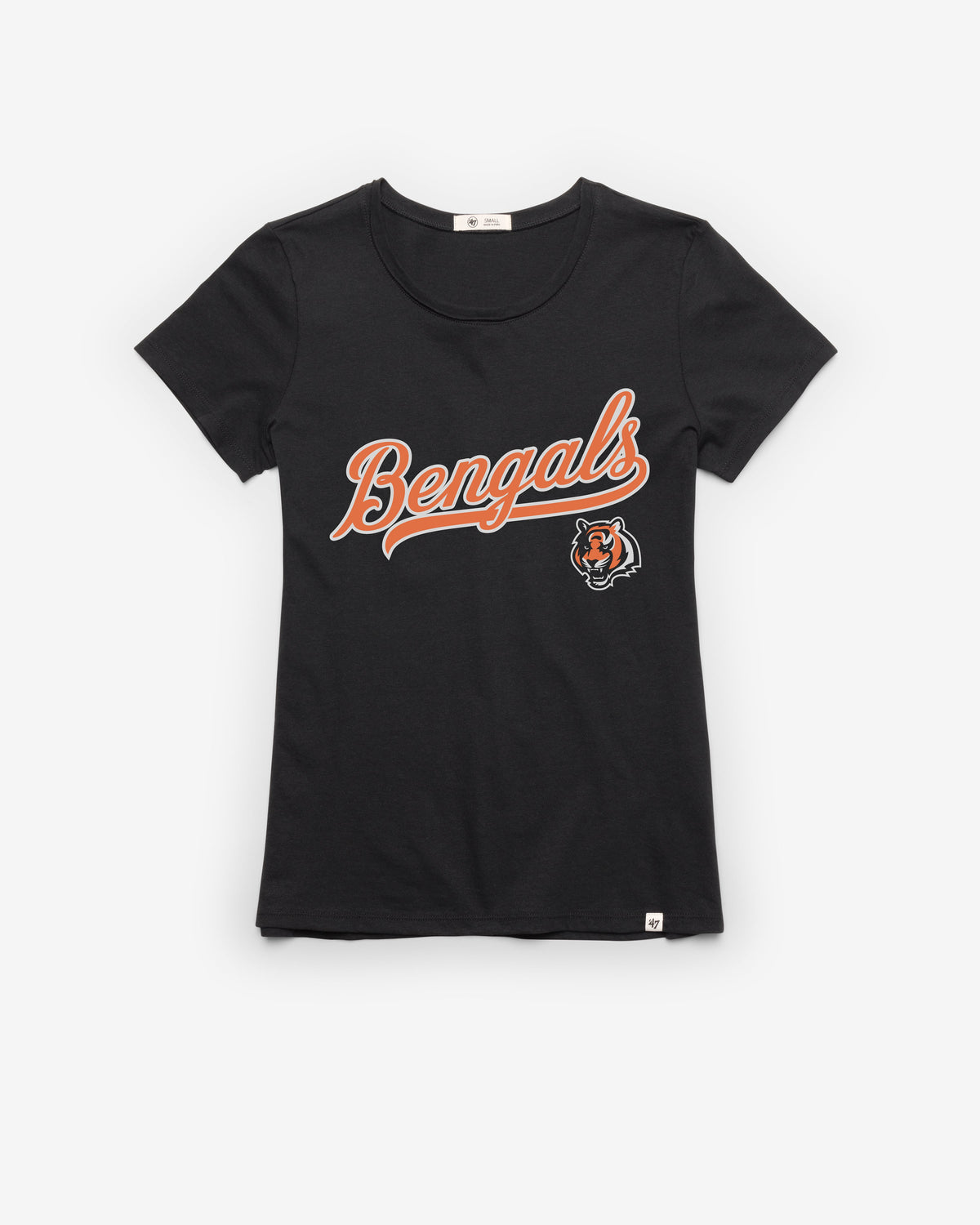 CINCINNATI BENGALS TAIL SWEEP '47 FRANKIE TEE WOMENS FLINT BLACK