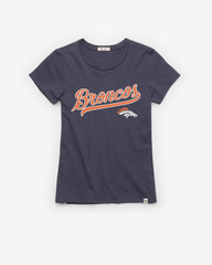 DENVER BRONCOS TAIL SWEEP '47 FRANKIE TEE WOMENS ATLAS BLUE