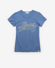 DETROIT LIONS TAIL SWEEP '47 FRANKIE TEE WOMENS CADET BLUE