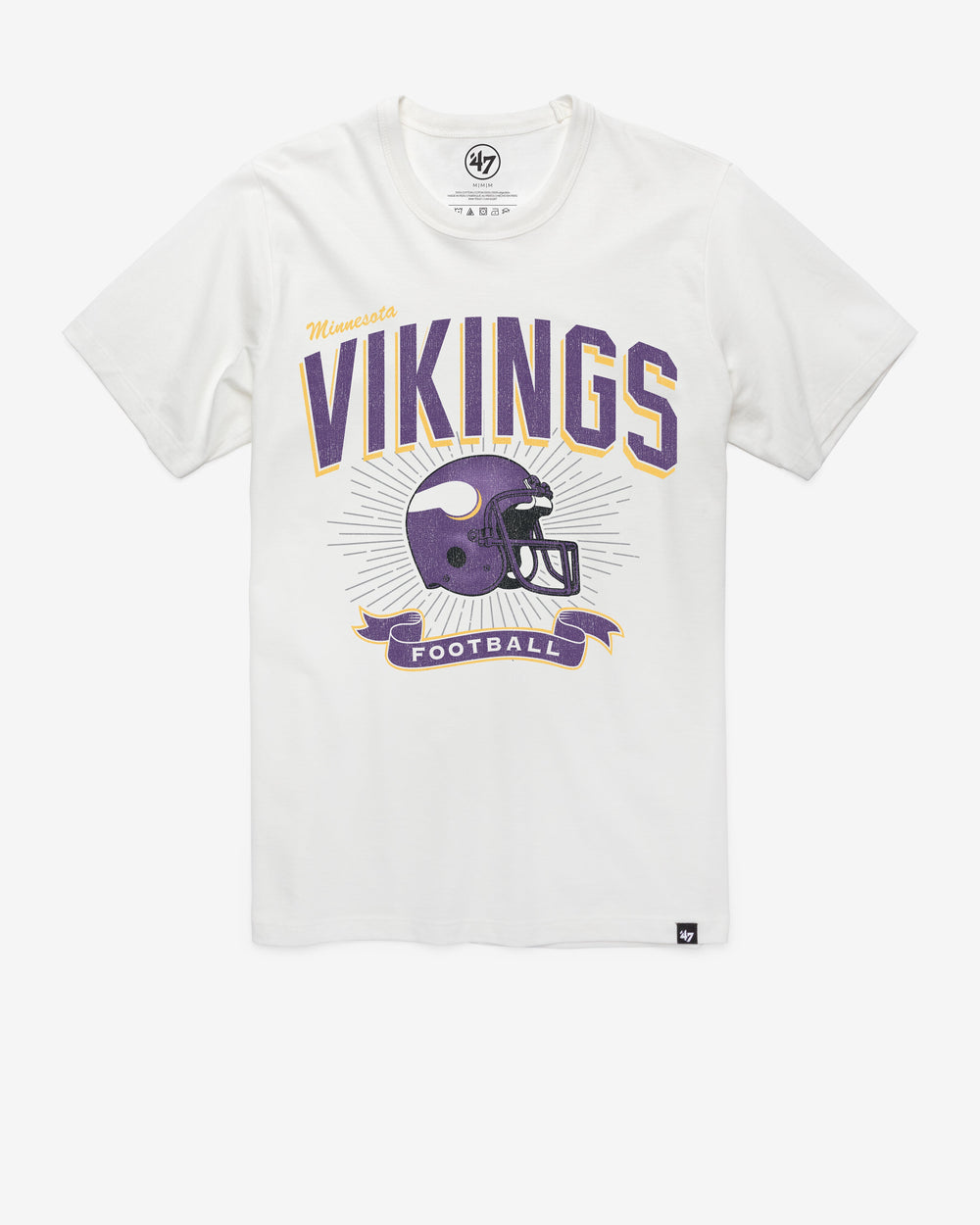 MINNESOTA VIKINGS PRIME PLAY '47 FRANKLIN TEE WHITE WASH