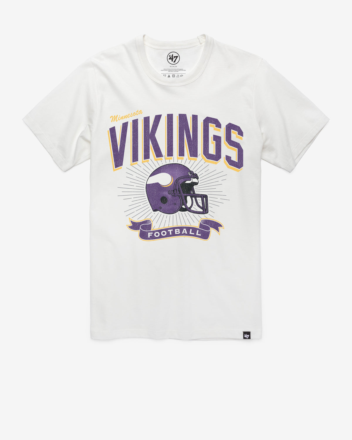 MINNESOTA VIKINGS PRIME PLAY '47 FRANKLIN TEE WHITE WASH