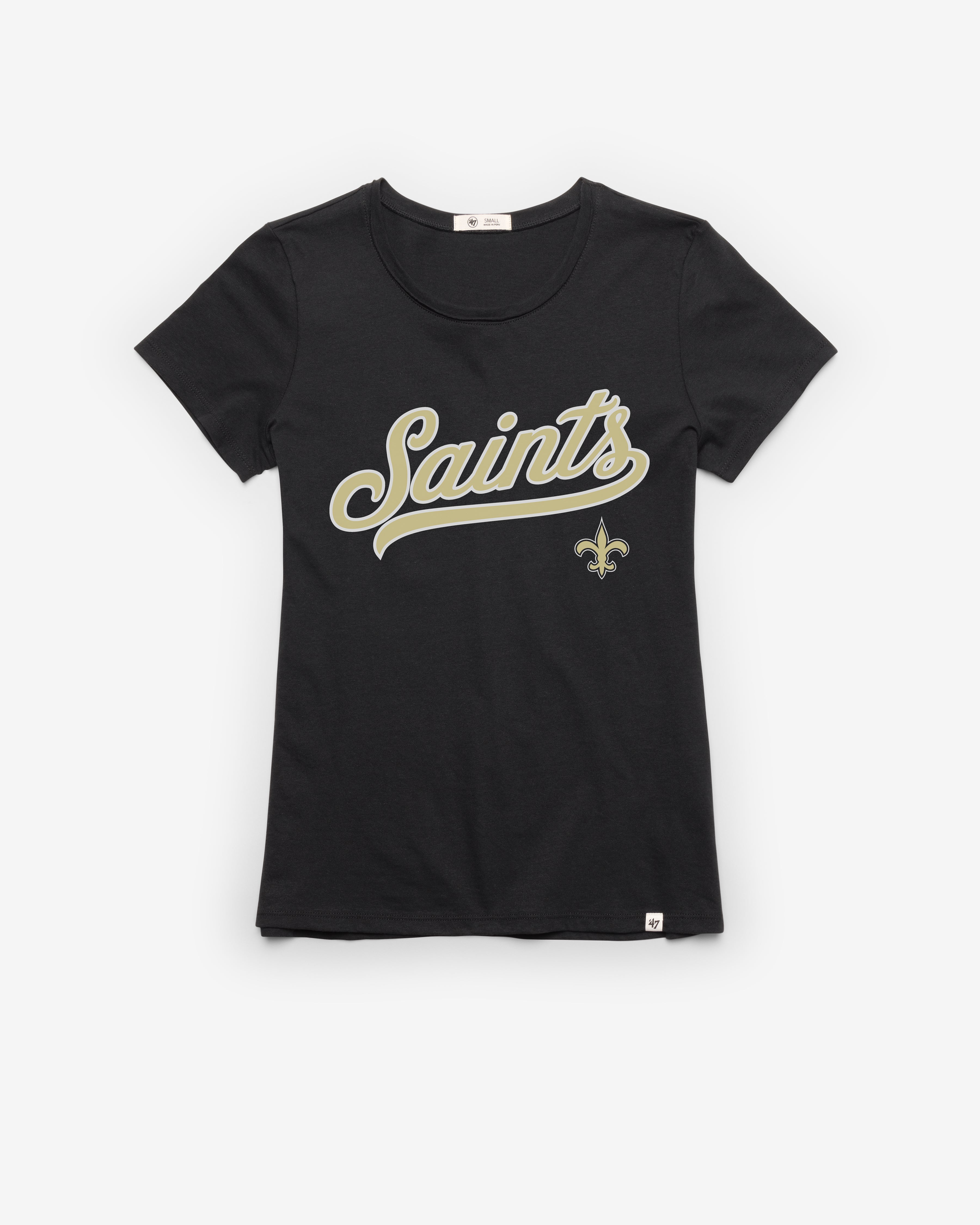 NEW ORLEANS SAINTS TAIL SWEEP '47 FRANKIE TEE WOMENS FLINT BLACK