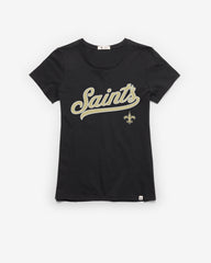 NEW ORLEANS SAINTS TAIL SWEEP '47 FRANKIE TEE WOMENS FLINT BLACK