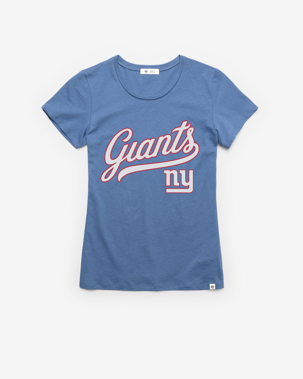 NEW YORK GIANTS TAIL SWEEP '47 FRANKIE TEE WOMENS CADET BLUE