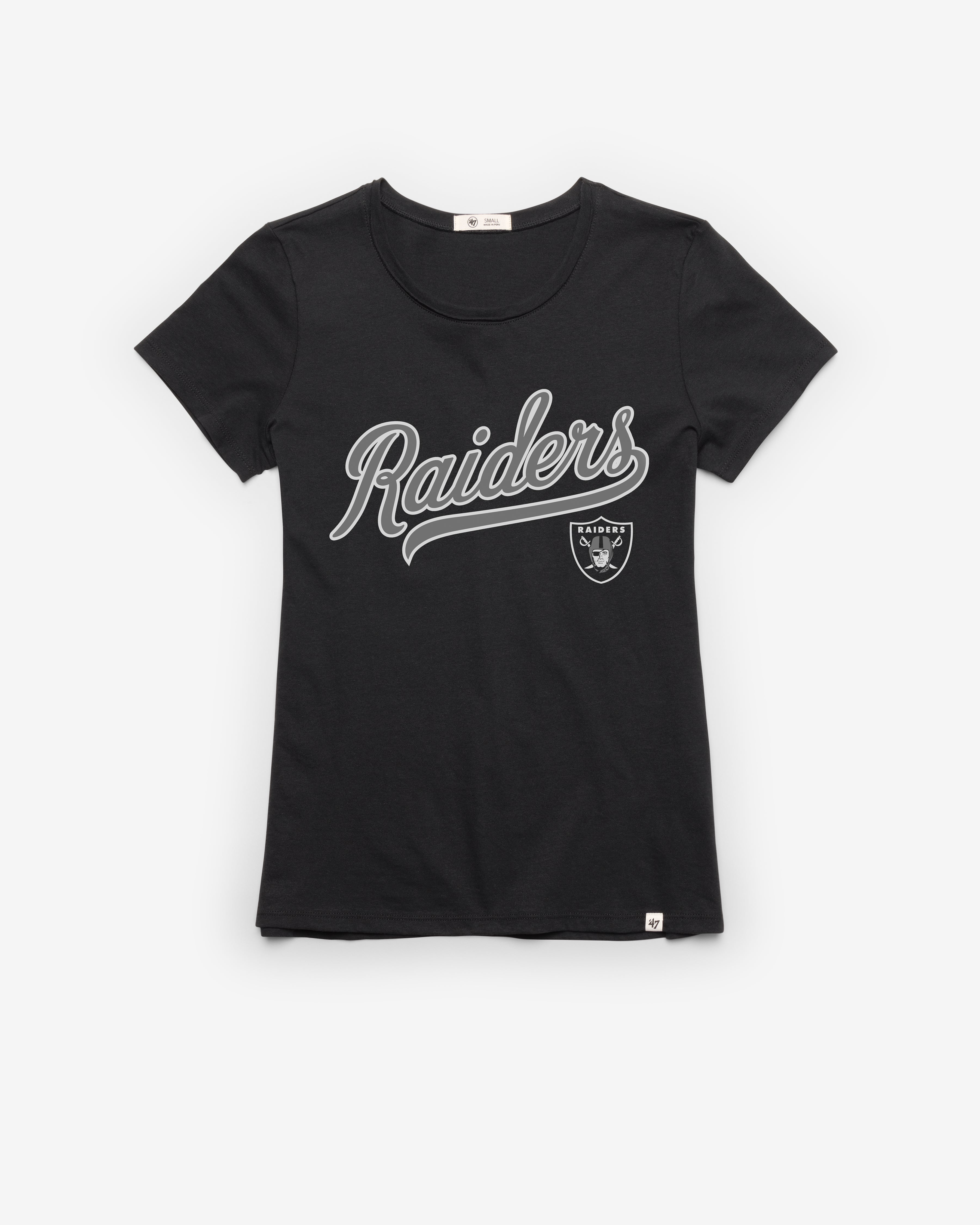 LAS VEGAS RAIDERS TAIL SWEEP '47 FRANKIE TEE WOMENS FLINT BLACK