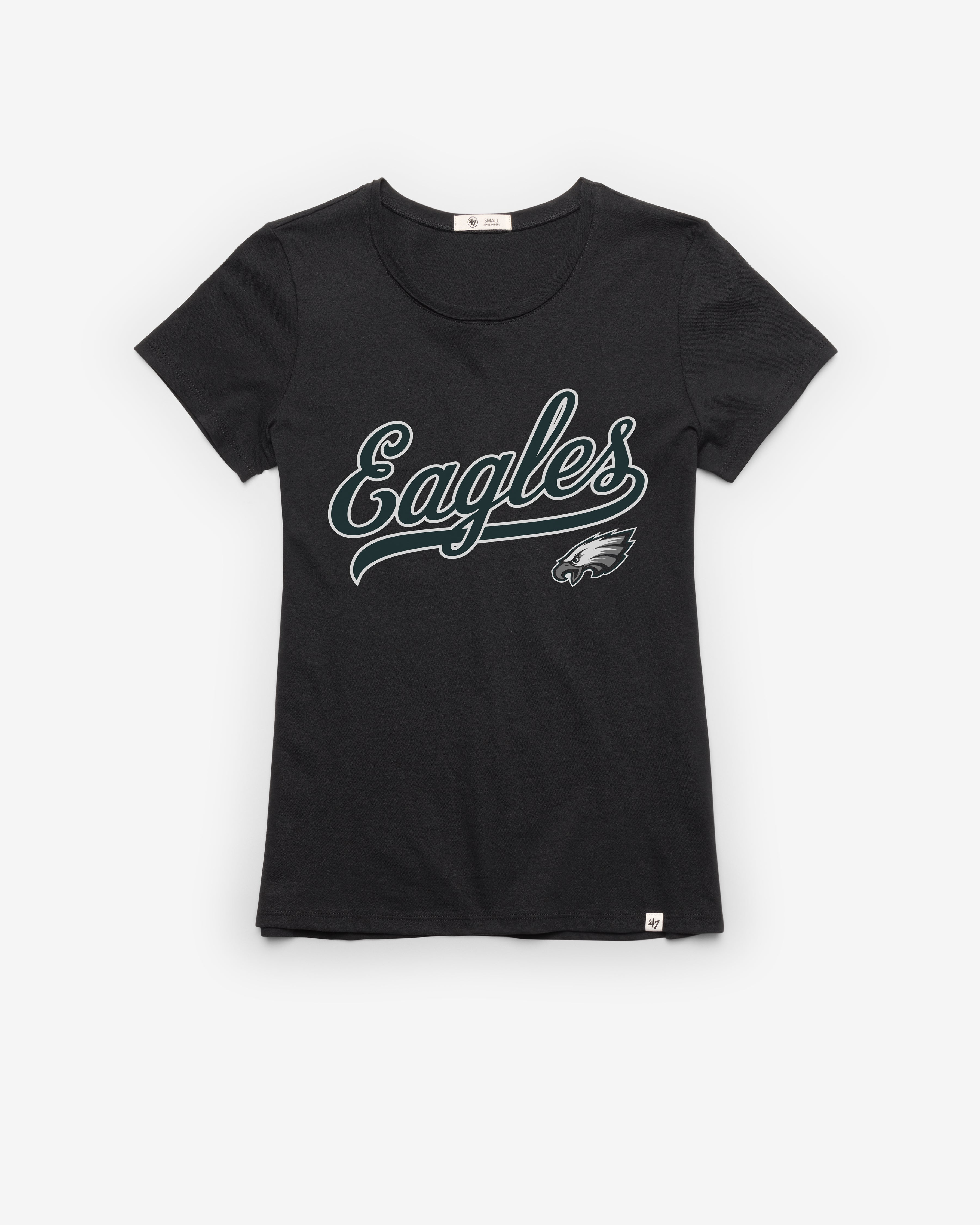 PHILADELPHIA EAGLES TAIL SWEEP '47 FRANKIE TEE WOMENS FLINT BLACK