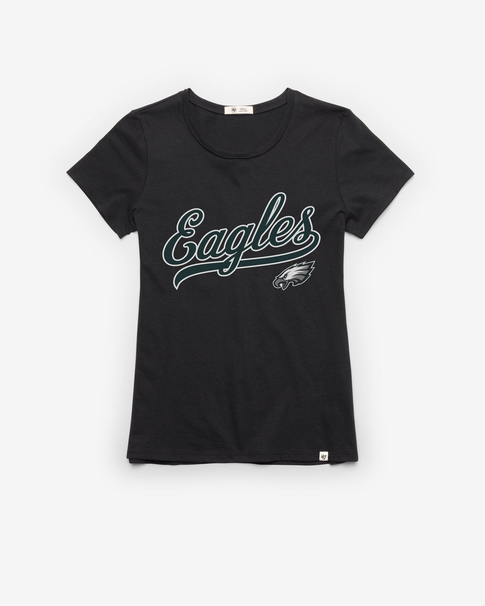 PHILADELPHIA EAGLES TAIL SWEEP '47 FRANKIE TEE WOMENS FLINT BLACK