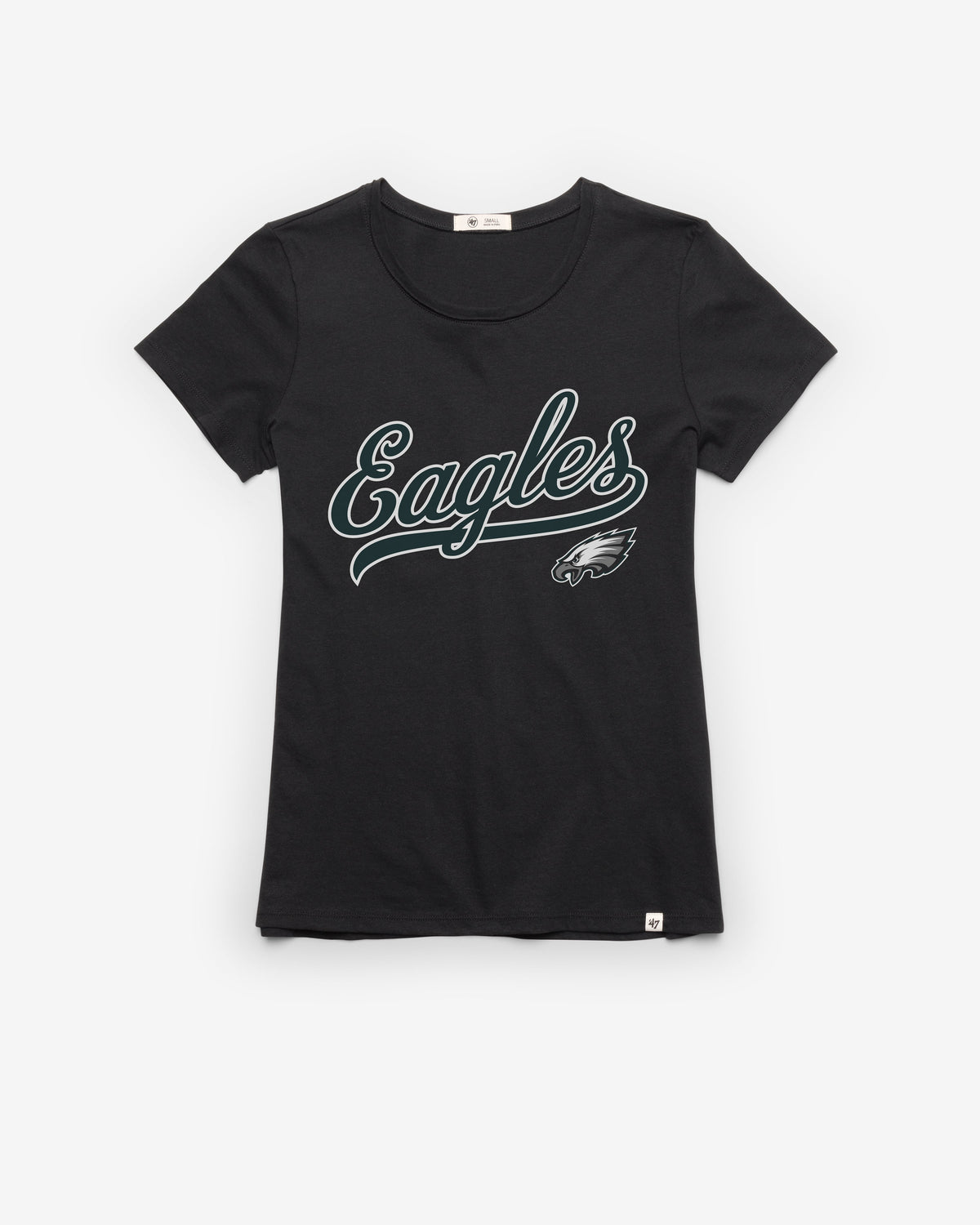 PHILADELPHIA EAGLES TAIL SWEEP '47 FRANKIE TEE WOMENS FLINT BLACK