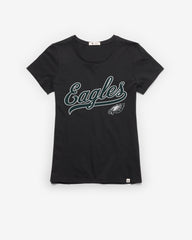 PHILADELPHIA EAGLES TAIL SWEEP '47 FRANKIE TEE WOMENS FLINT BLACK