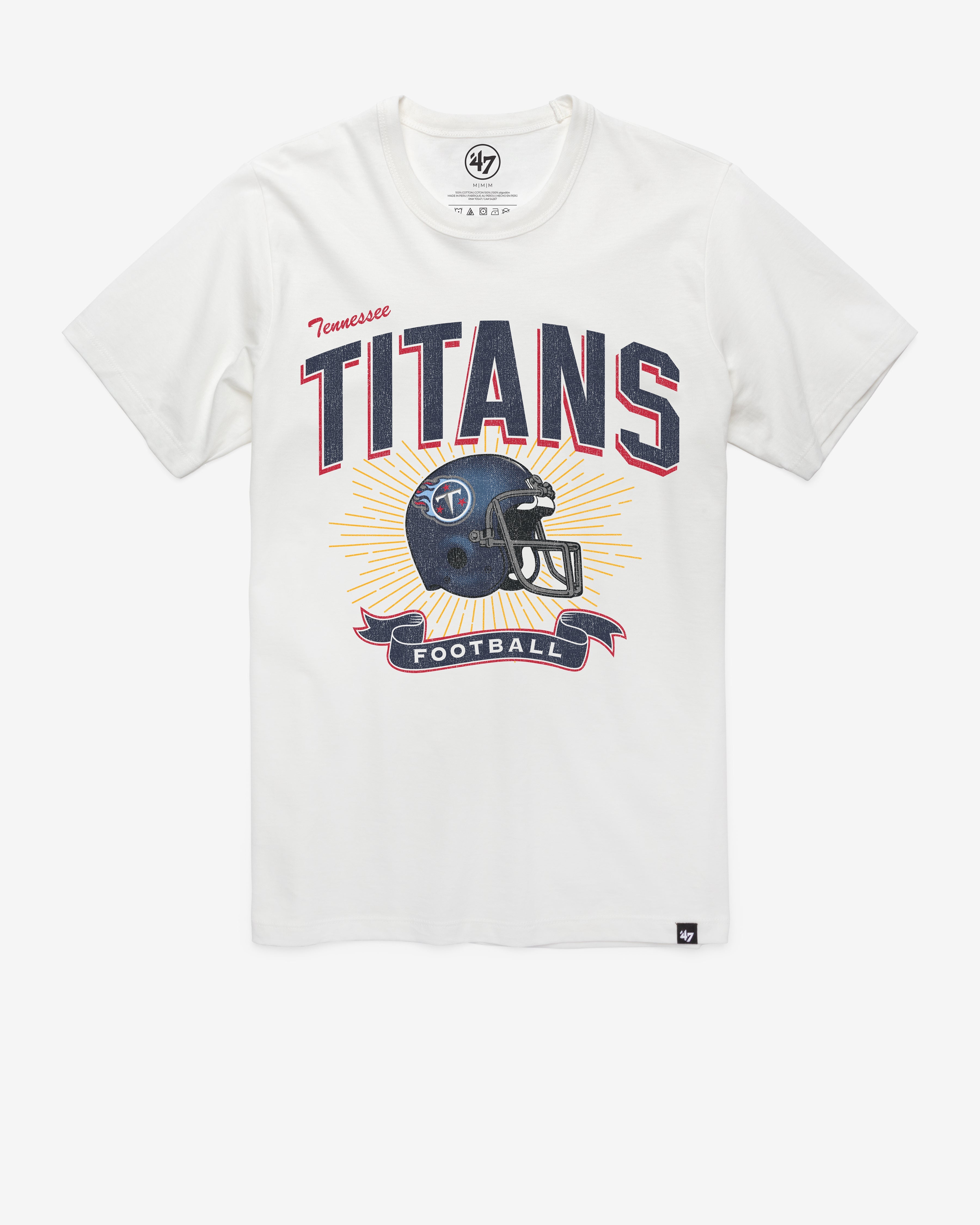 TENNESSEE TITANS PRIME PLAY '47 FRANKLIN TEE WHITE WASH