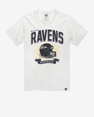 BALTIMORE RAVENS HISTORIC PRIME PLAY '47 FRANKLIN TEE WHITE WASH