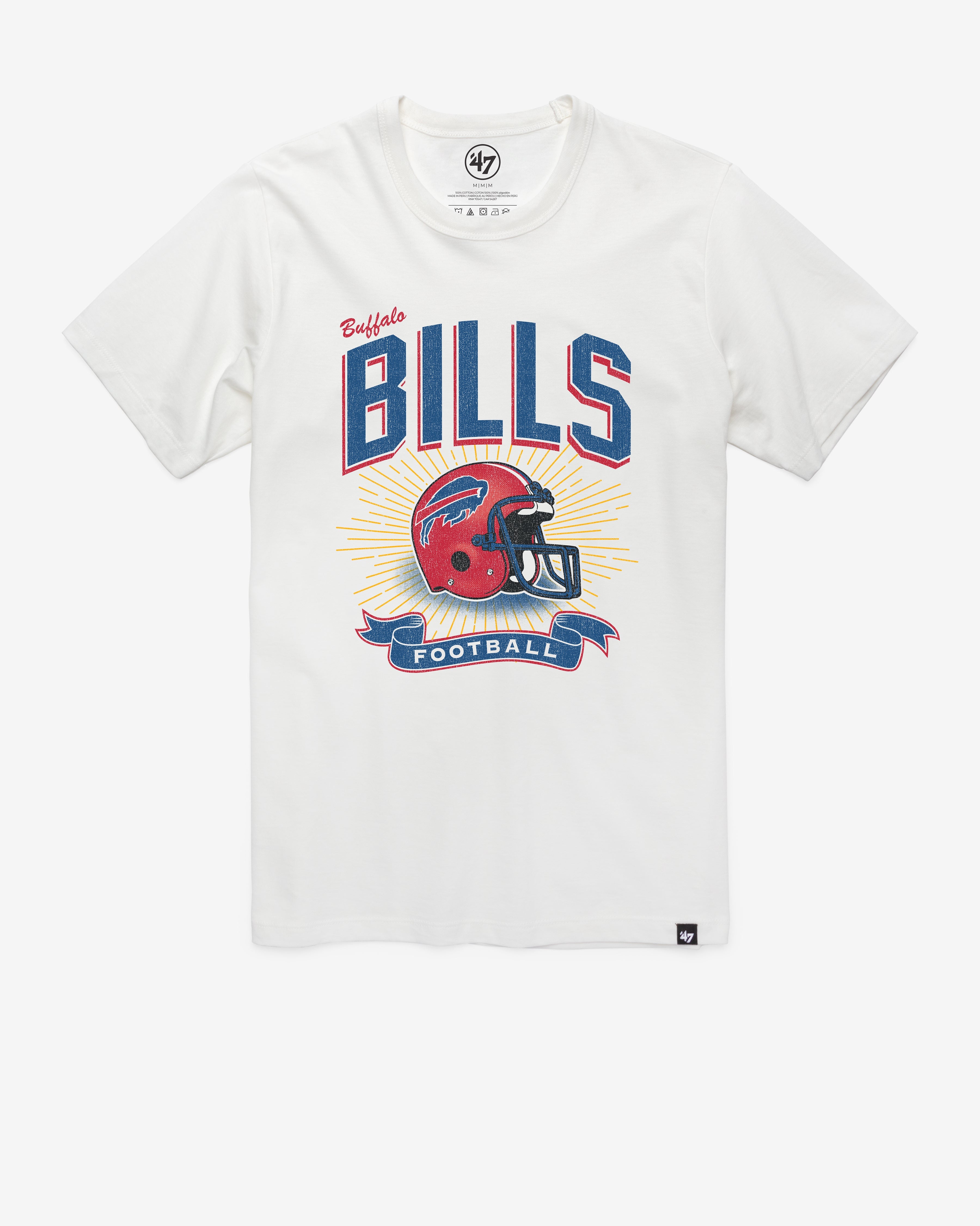 BUFFALO BILLS HISTORIC PRIME PLAY '47 FRANKLIN TEE WHITE WASH