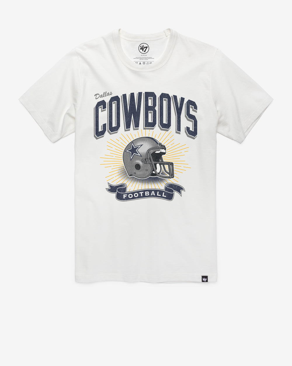 DALLAS COWBOYS HISTORIC PRIME PLAY '47 FRANKLIN TEE WHITE WASH