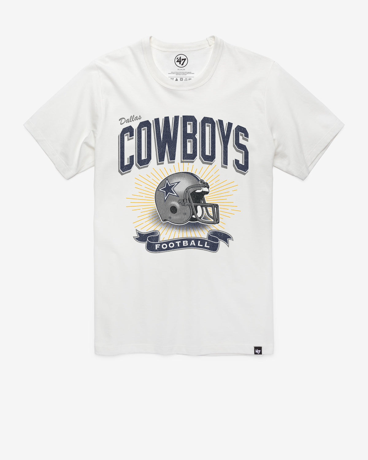 DALLAS COWBOYS HISTORIC PRIME PLAY '47 FRANKLIN TEE WHITE WASH