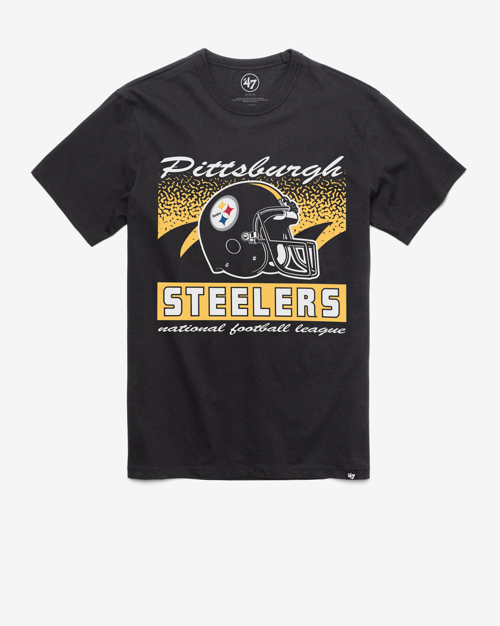 PITTSBURGH STEELERS HISTORIC WAVER '47 FRANKLIN TEE FLINT BLACK