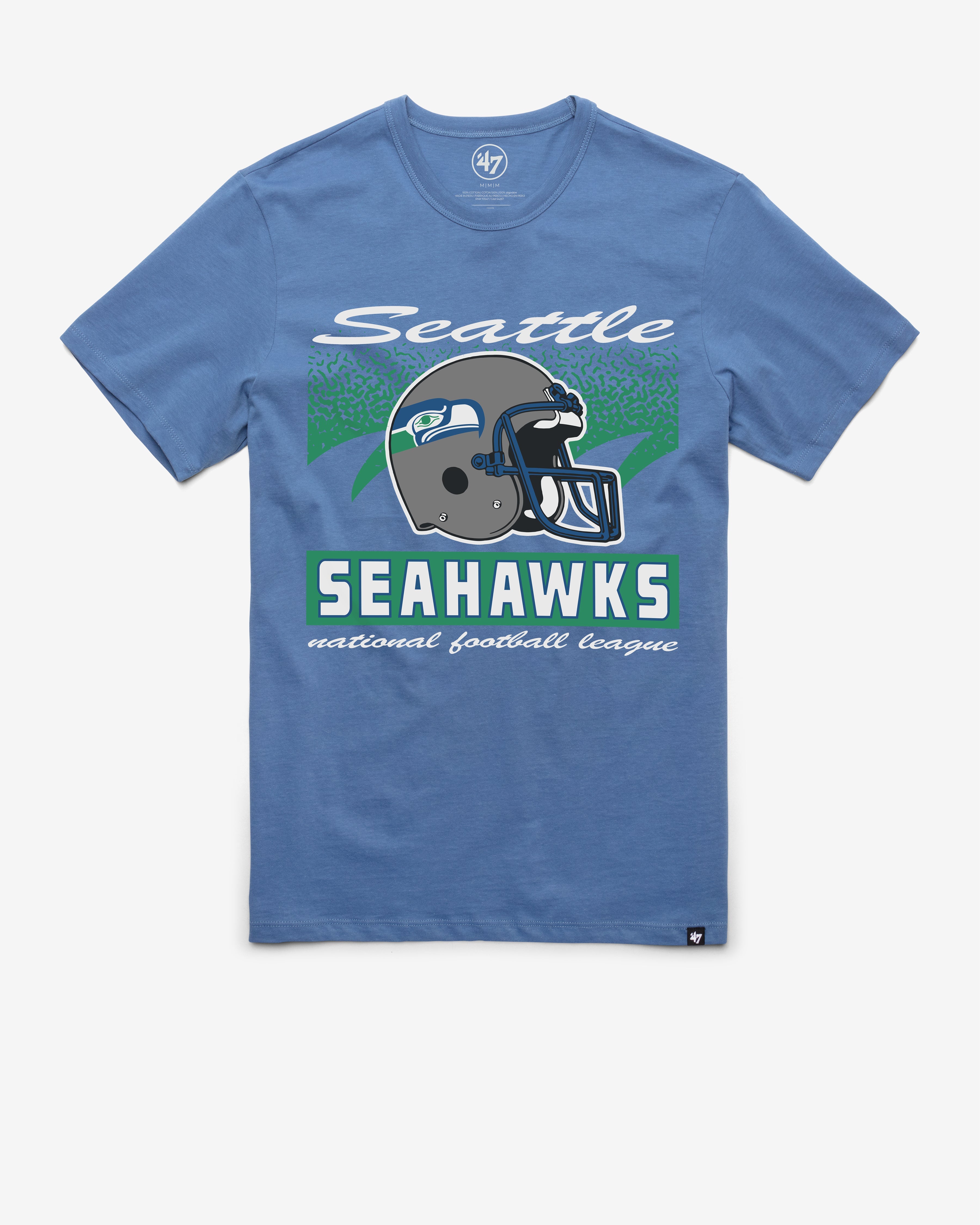 SEATTLE SEAHAWKS HISTORIC WAVER '47 FRANKLIN TEE CADET BLUE