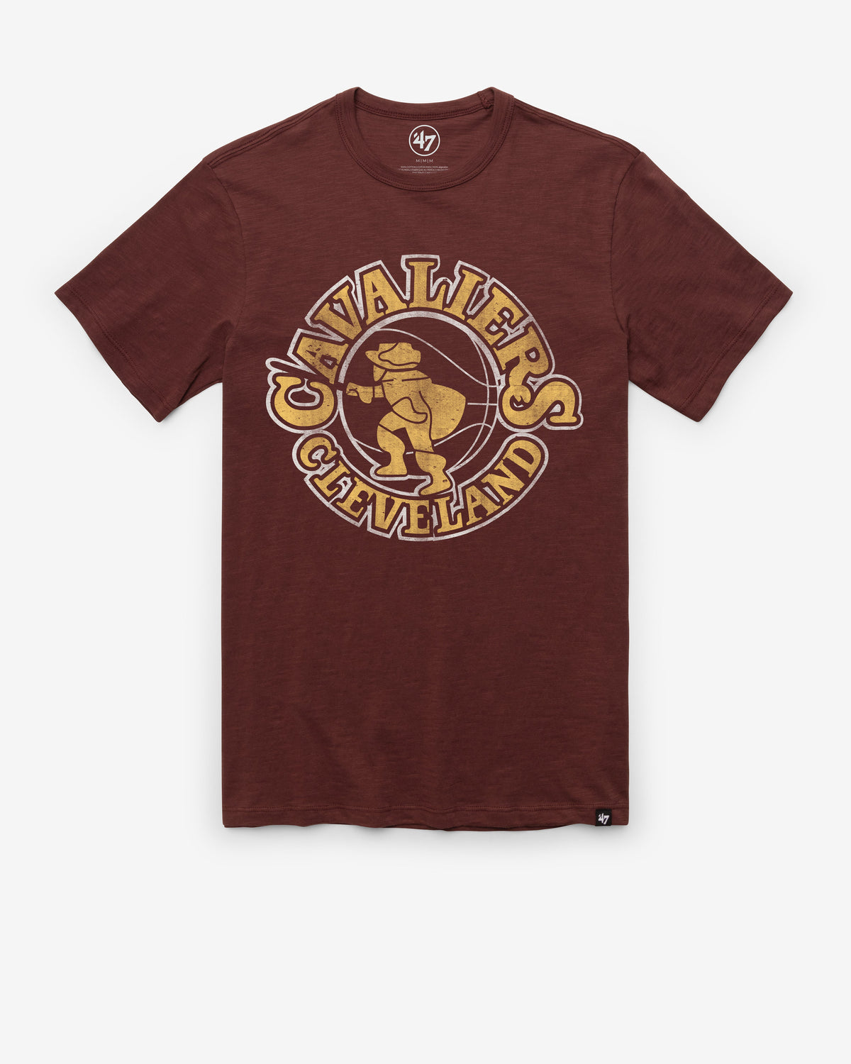 CLEVELAND CAVALIERS HARDWOOD CLASSICS GRIT '47 SCRUM TEE MAROON