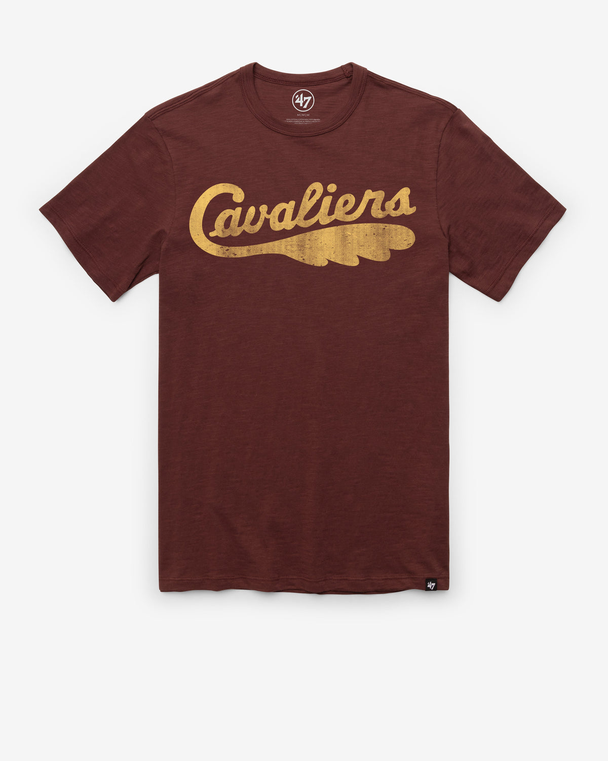 CLEVELAND CAVALIERS HARDWOOD CLASSICS GRIT WORDMARK '47 SCRUM TEE MAROON