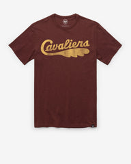 CLEVELAND CAVALIERS HARDWOOD CLASSICS GRIT WORDMARK '47 SCRUM TEE MAROON