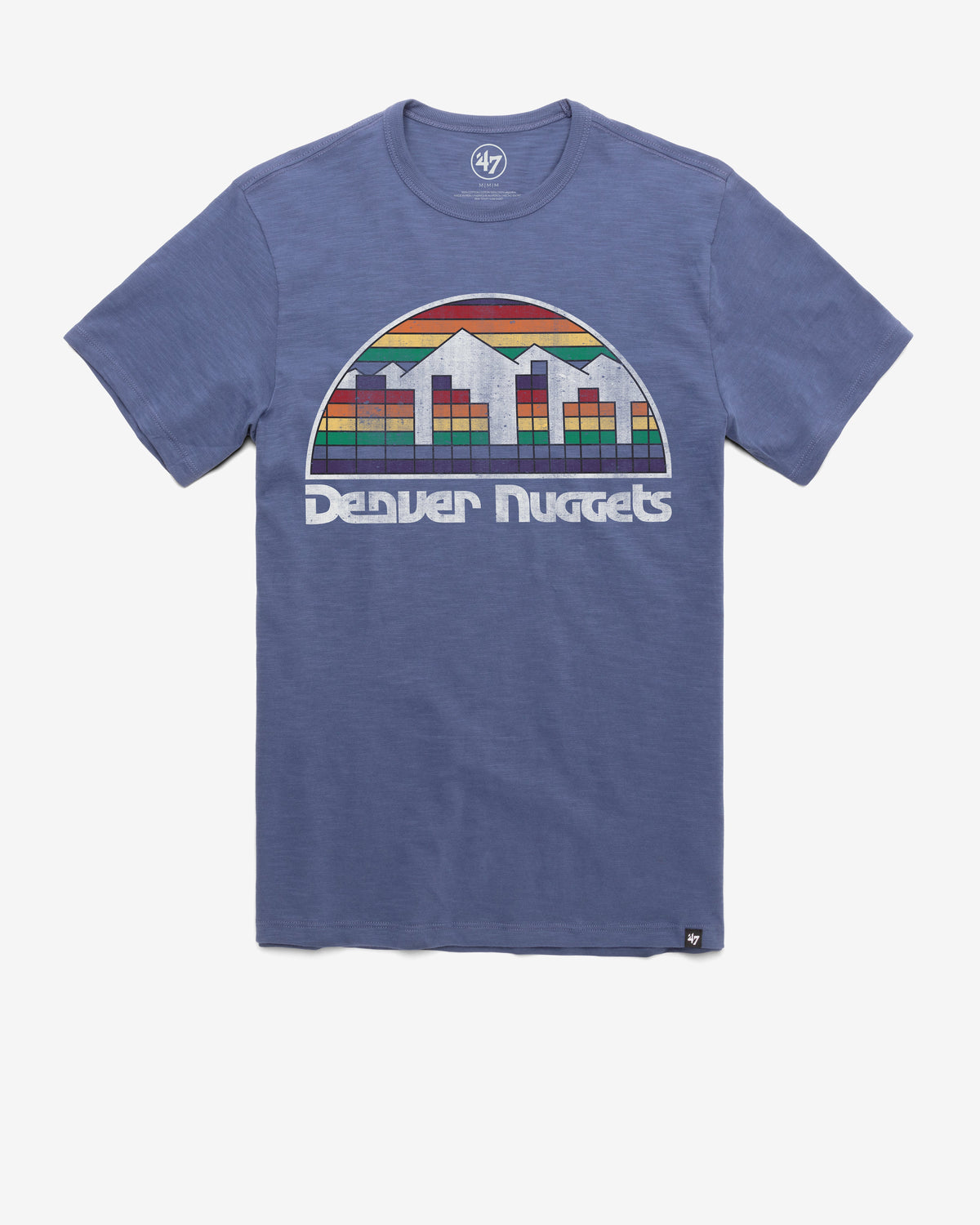 DENVER NUGGETS HARDWOOD CLASSICS GRIT '47 SCRUM TEE BLEACHER BLUE