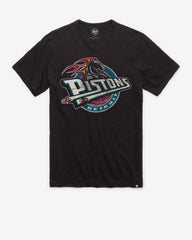 DETROIT PISTONS HARDWOOD CLASSICS GRIT '47 SCRUM TEE JET BLACK