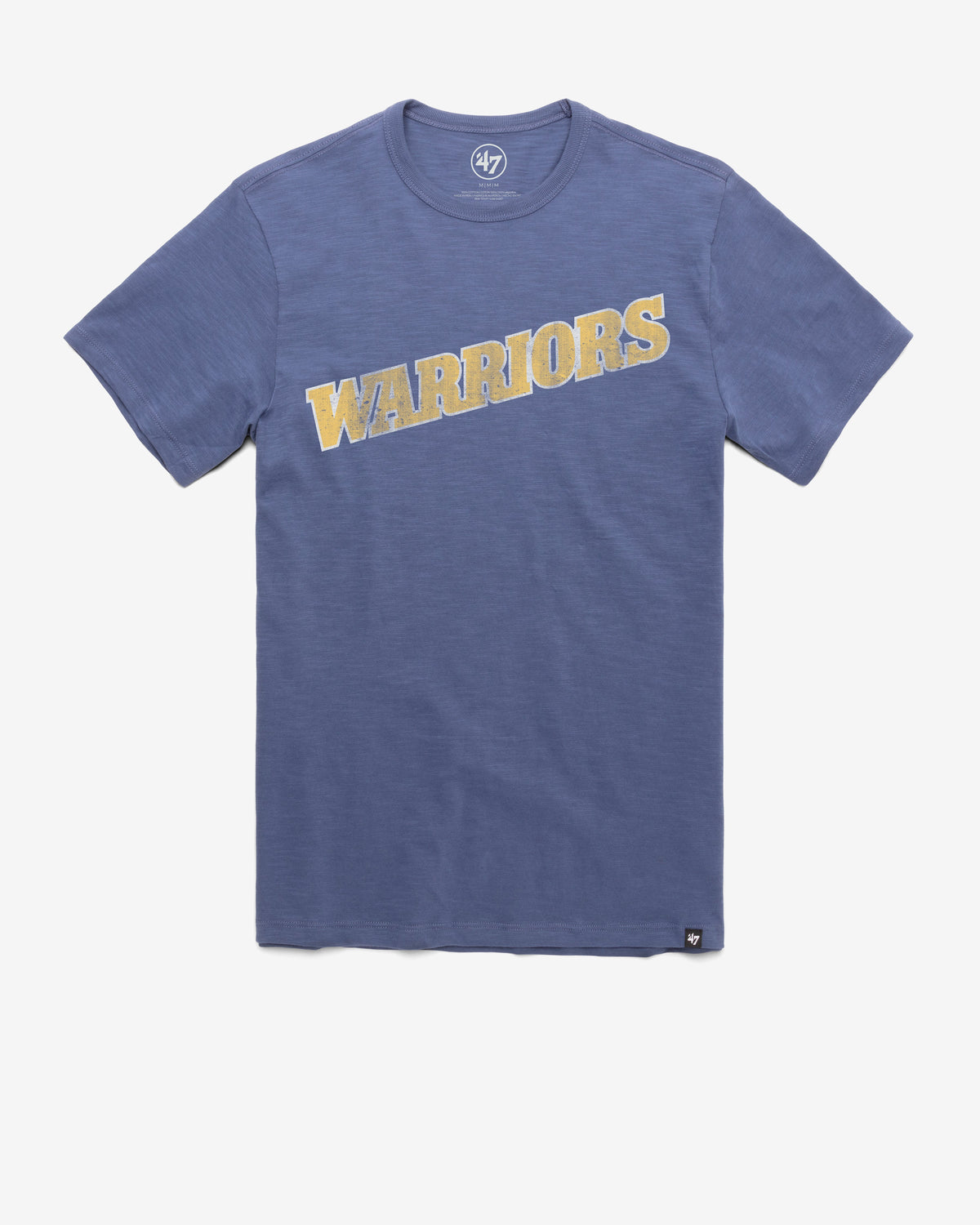 GOLDEN STATE WARRIORS HARDWOOD CLASSICS GRIT WORDMARK '47 SCRUM TEE BLEACHER BLUE