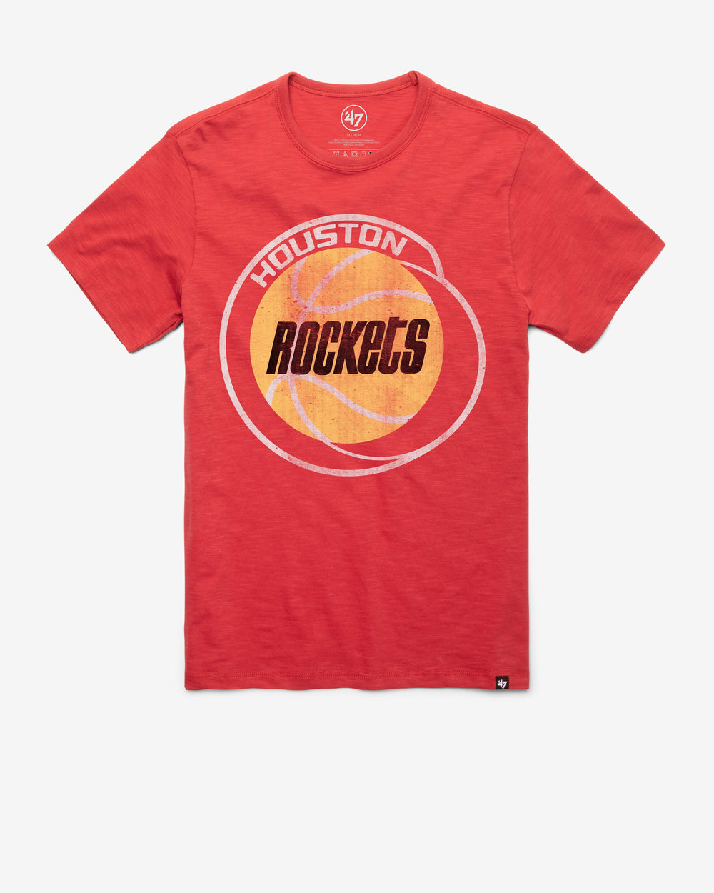 HOUSTON ROCKETS HARDWOOD CLASSICS GRIT '47 SCRUM TEE RESCUE RED