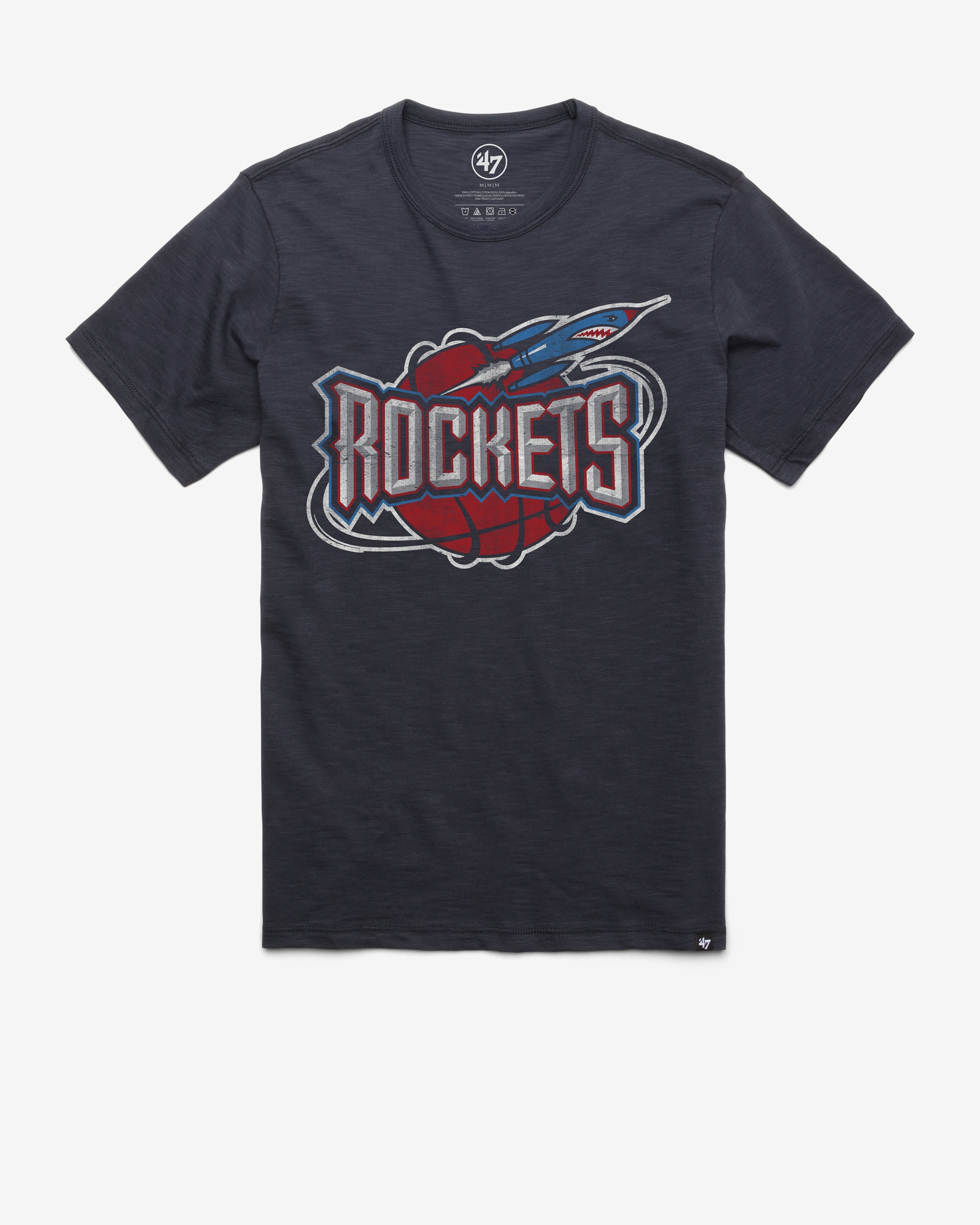 HOUSTON ROCKETS HARDWOOD CLASSICS GRIT '47 SCRUM TEE FALL NAVY
