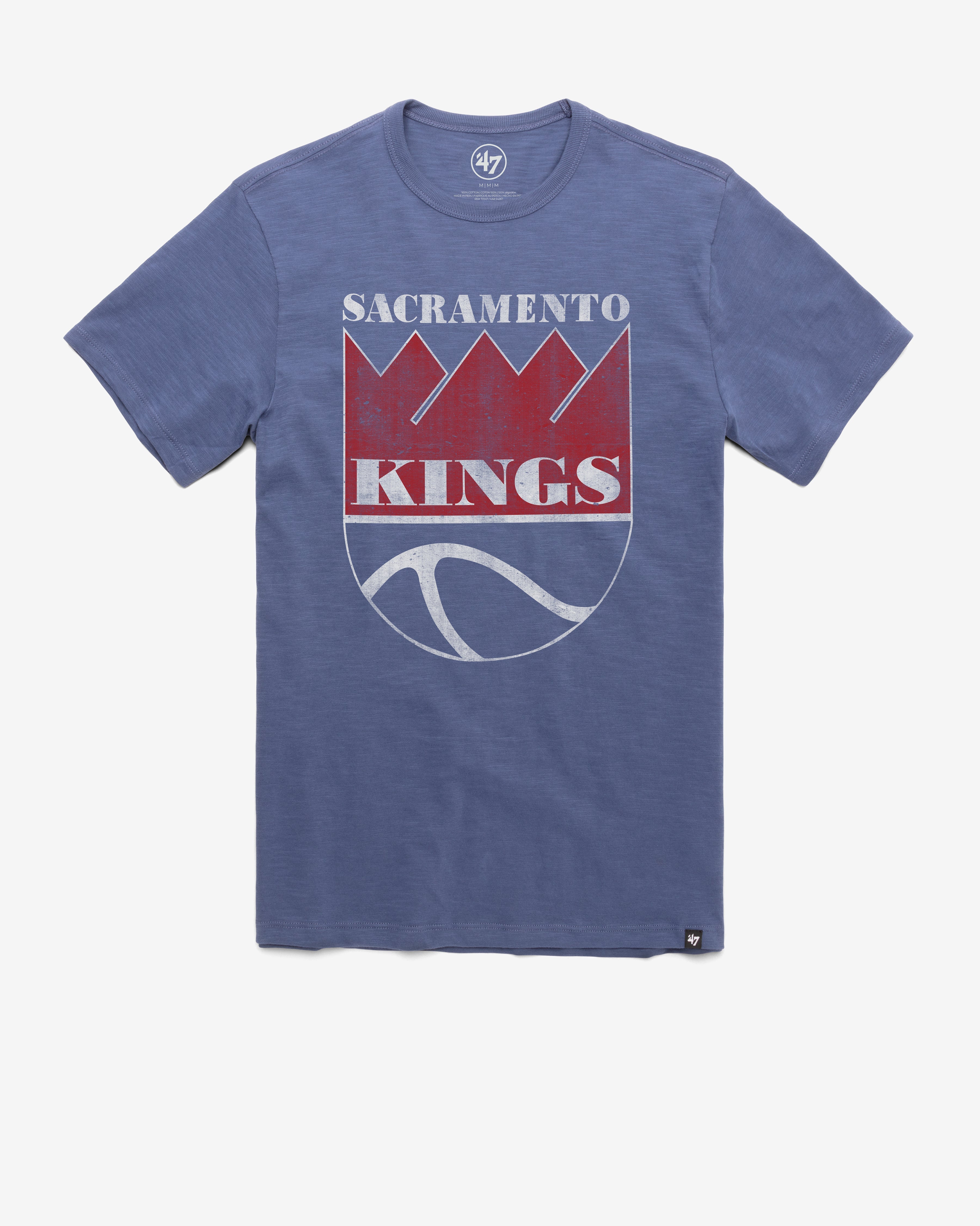 SACRAMENTO KINGS HARDWOOD CLASSICS GRIT '47 SCRUM TEE BLEACHER BLUE