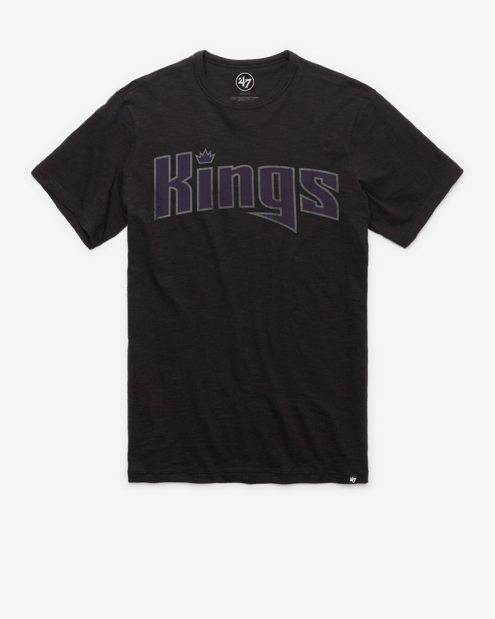 SACRAMENTO KINGS HARDWOOD CLASSICS GRIT WORDMARK '47 SCRUM TEE JET BLACK