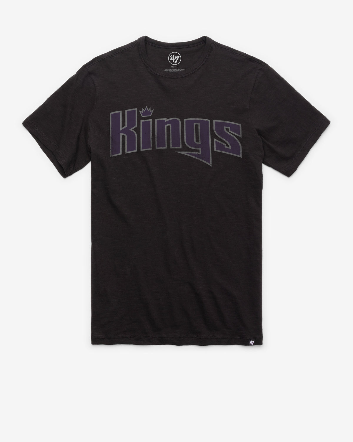 SACRAMENTO KINGS HARDWOOD CLASSICS GRIT WORDMARK '47 SCRUM TEE JET BLACK