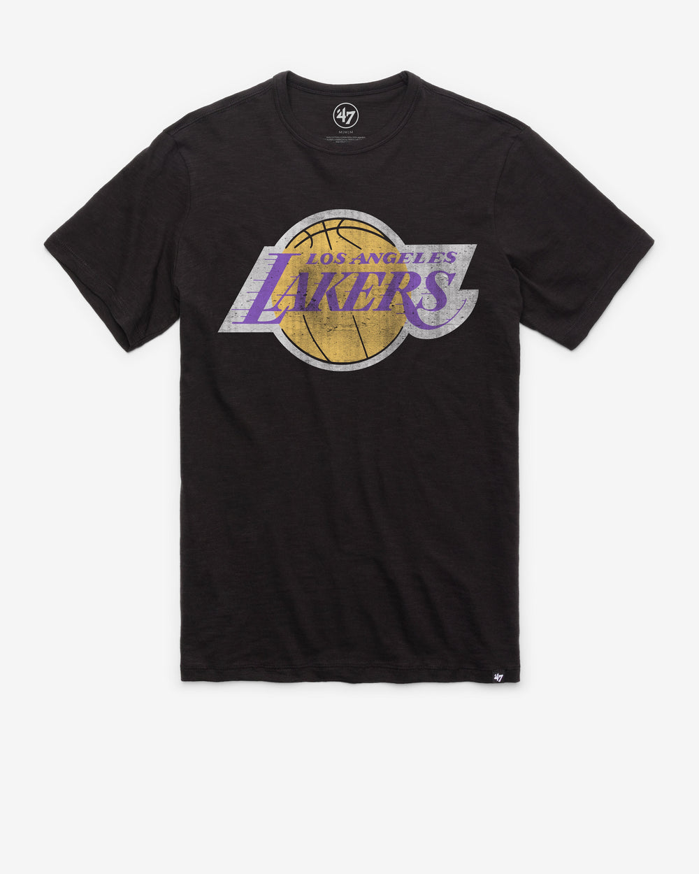 LOS ANGELES LAKERS HARDWOOD CLASSICS GRIT '47 SCRUM TEE JET BLACK