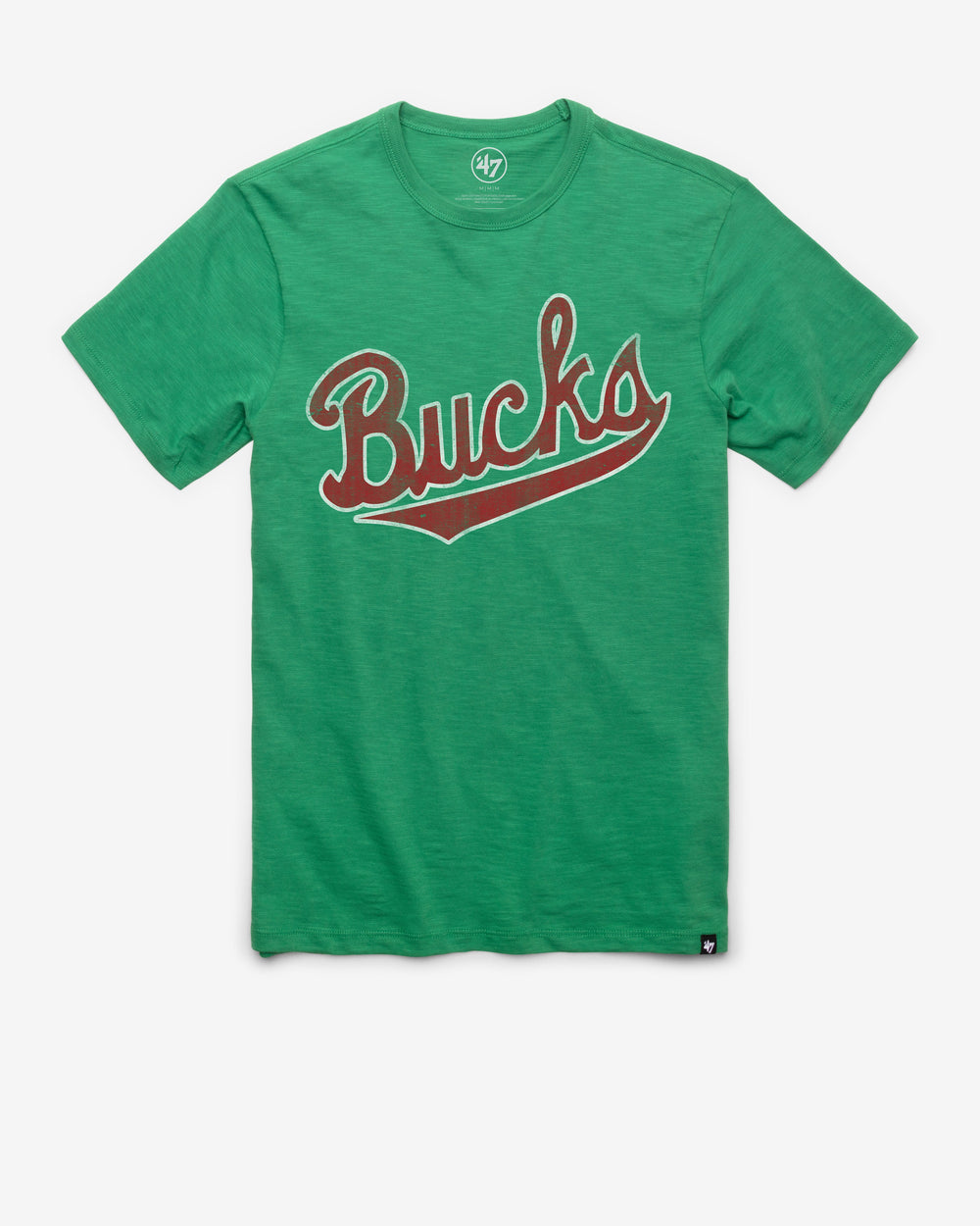 MILWAUKEE BUCKS HARDWOODS CLASSICS GRIT WORDMARK '47 SCRUM TEE KELLY