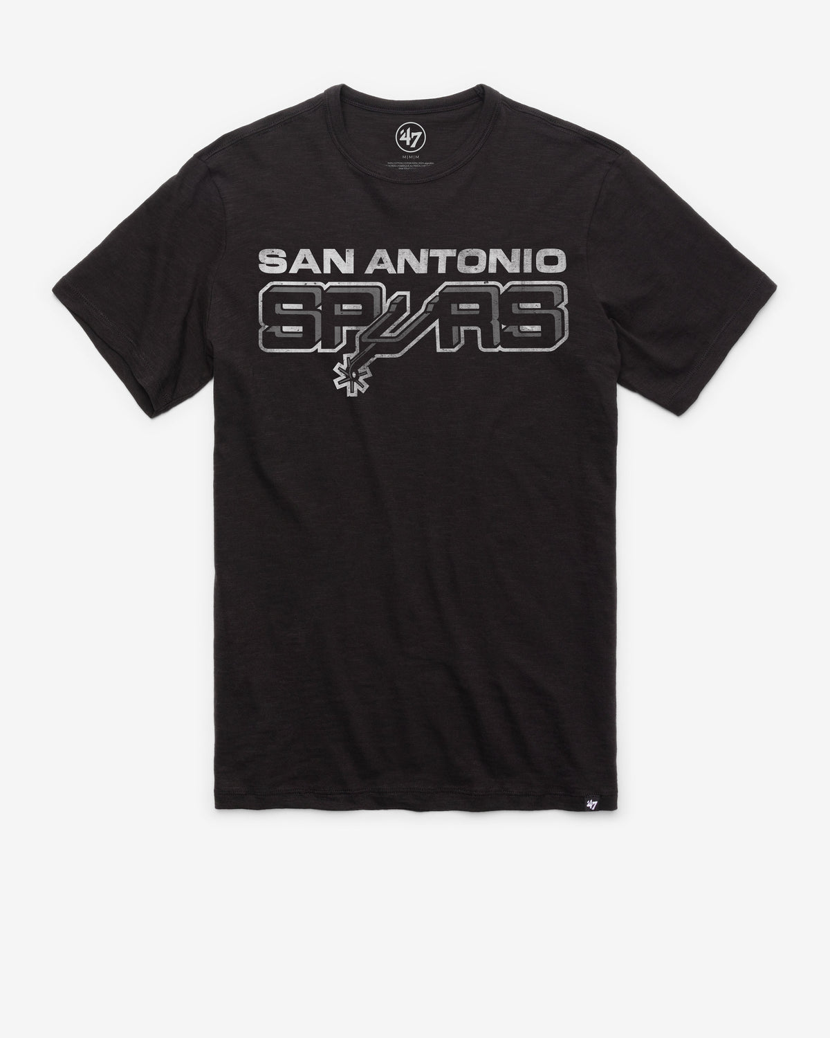 SAN ANTONIO SPURS HARDWOOD CLASSICS GRIT '47 SCRUM TEE JET BLACK