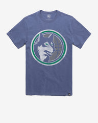 MINNESOTA TIMBERWOLVES HARDWOOD CLASSICS GRIT '47 SCRUM TEE BLEACHER BLUE