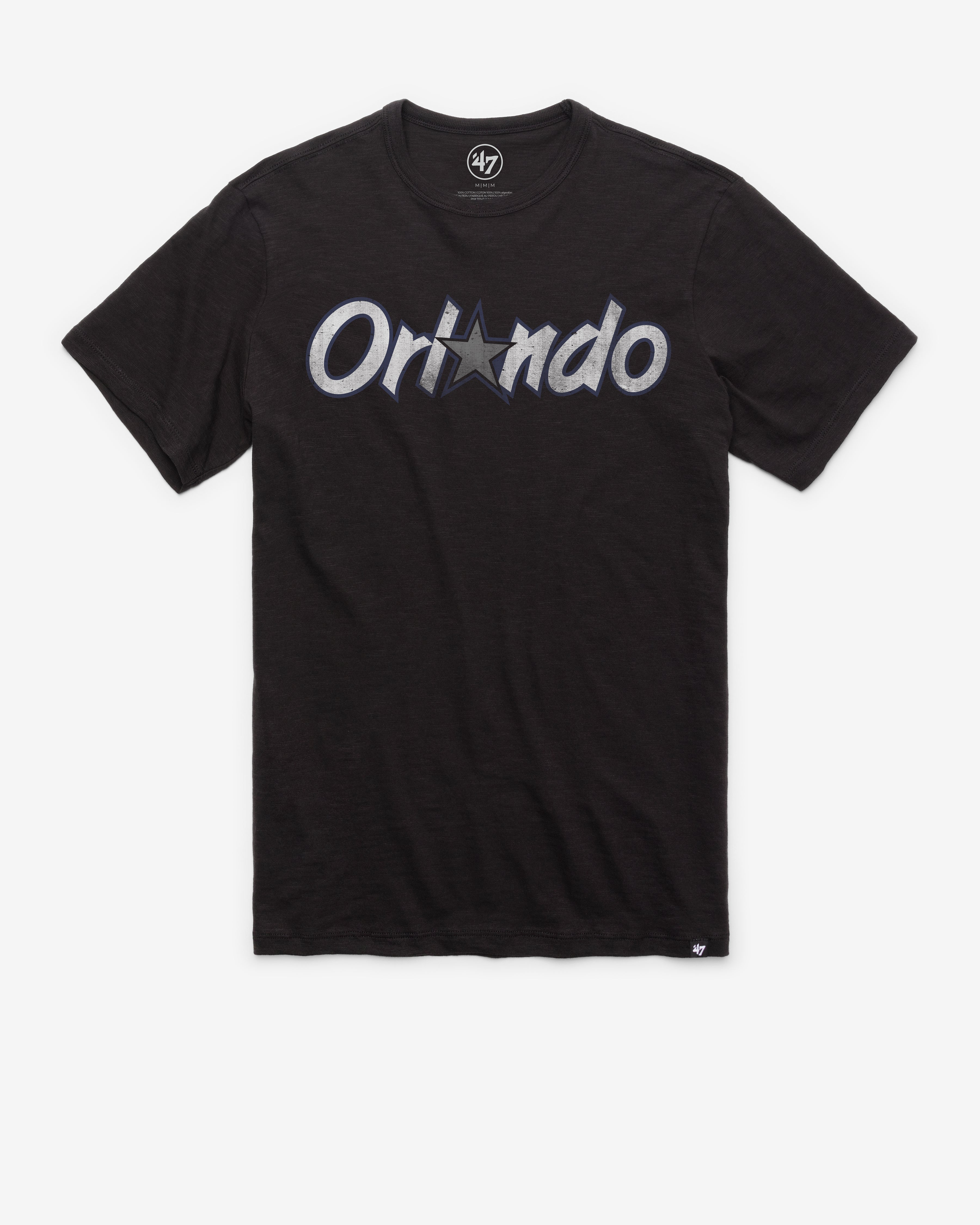 ORLANDO MAGIC HARDWOOD CLASSICS GRIT WORDMARK '47 SCRUM TEE JET BLACK