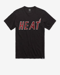 MIAMI HEAT HARDWOOD CLASSICS GRIT WORDMARK '47 SCRUM TEE JET BLACK