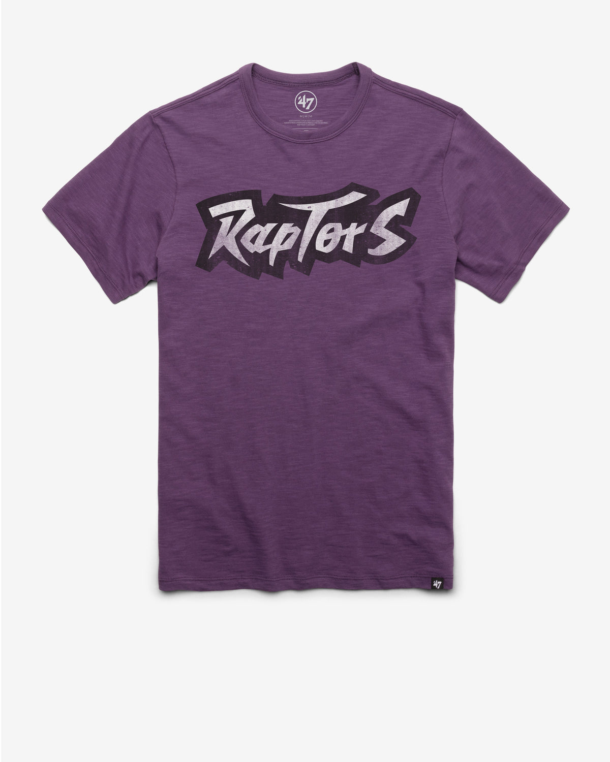 TORONTO RAPTORS HARDWOOD CLASSICS GRIT WORDMARK '47 SCRUM TEE GRAPE
