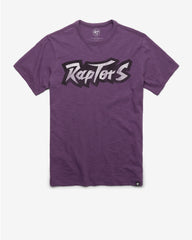 TORONTO RAPTORS HARDWOOD CLASSICS GRIT WORDMARK '47 SCRUM TEE GRAPE