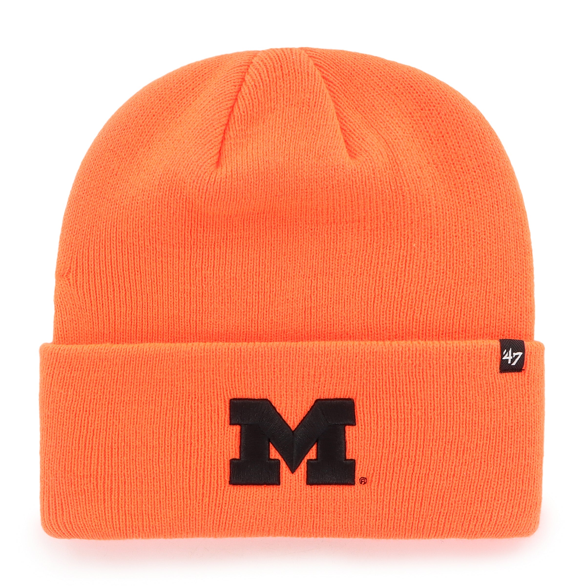 MICHIGAN WOLVERINES HUNTER '47 CUFF KNIT NEON ORANGE