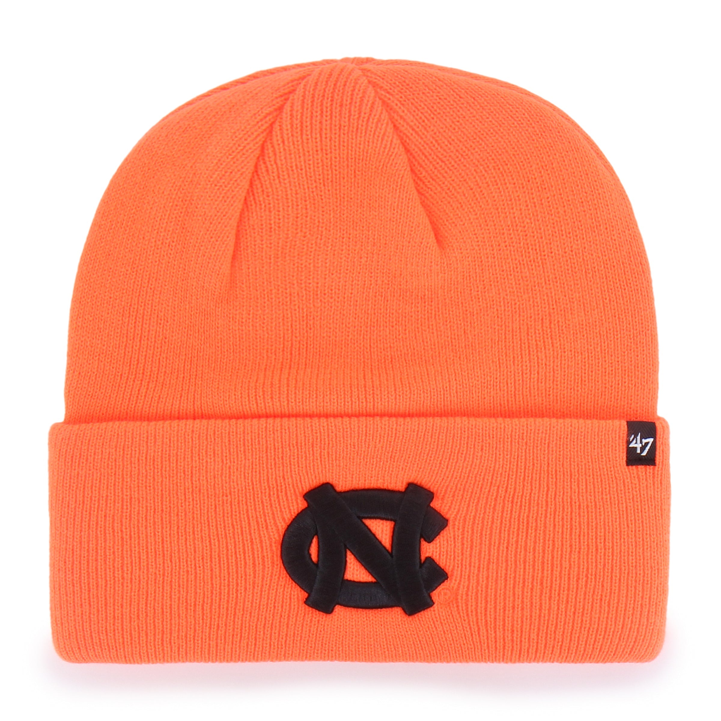 NORTH CAROLINA TAR HEELS UNC HUNTER '47 CUFF KNIT NEON ORANGE