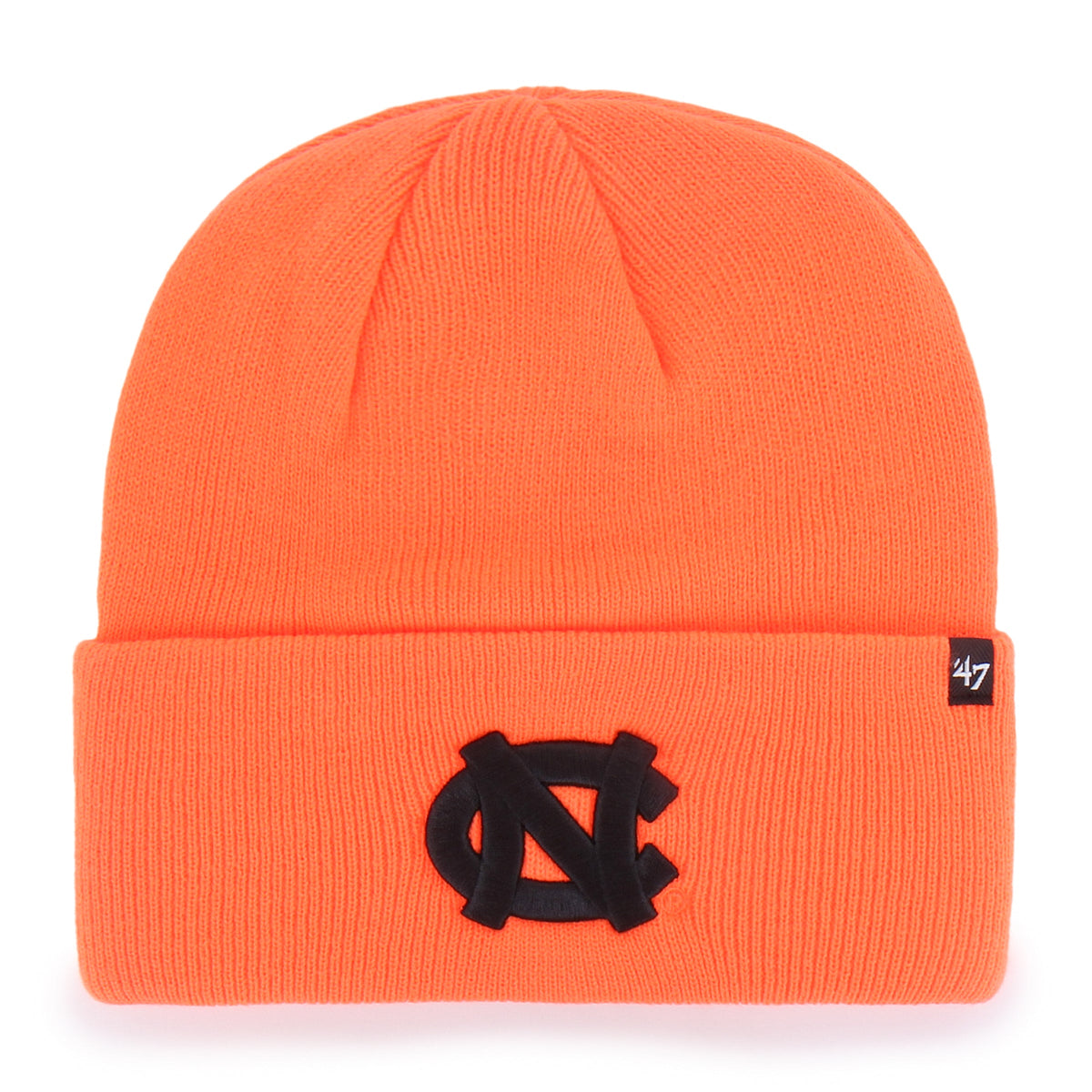 NORTH CAROLINA TAR HEELS UNC HUNTER '47 CUFF KNIT NEON ORANGE