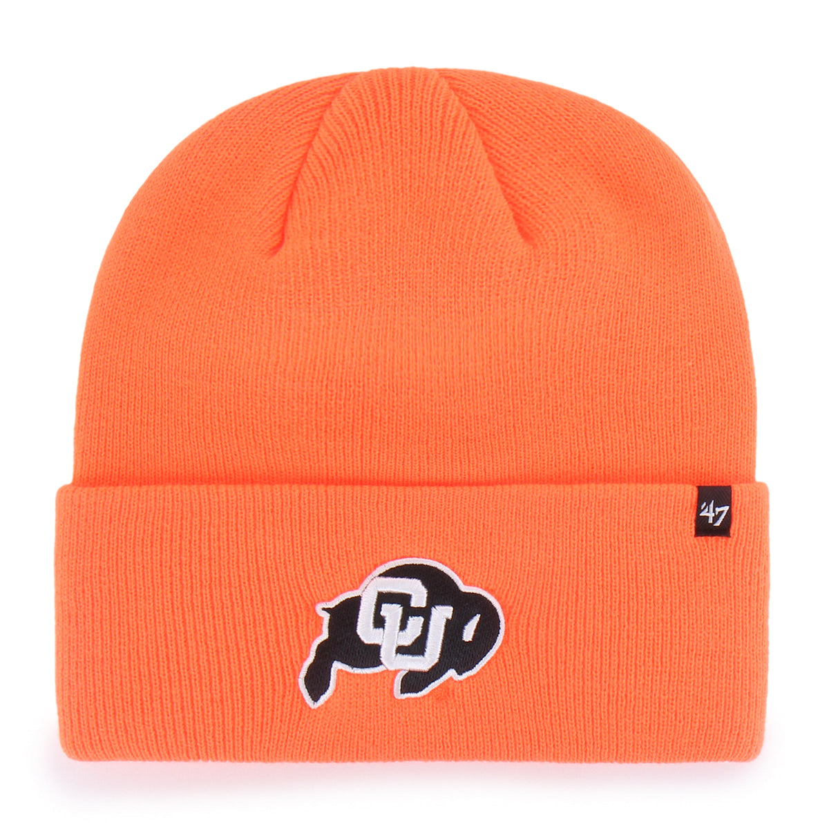 COLORADO BUFFALOES HUNTER '47 CUFF KNIT NEON ORANGE