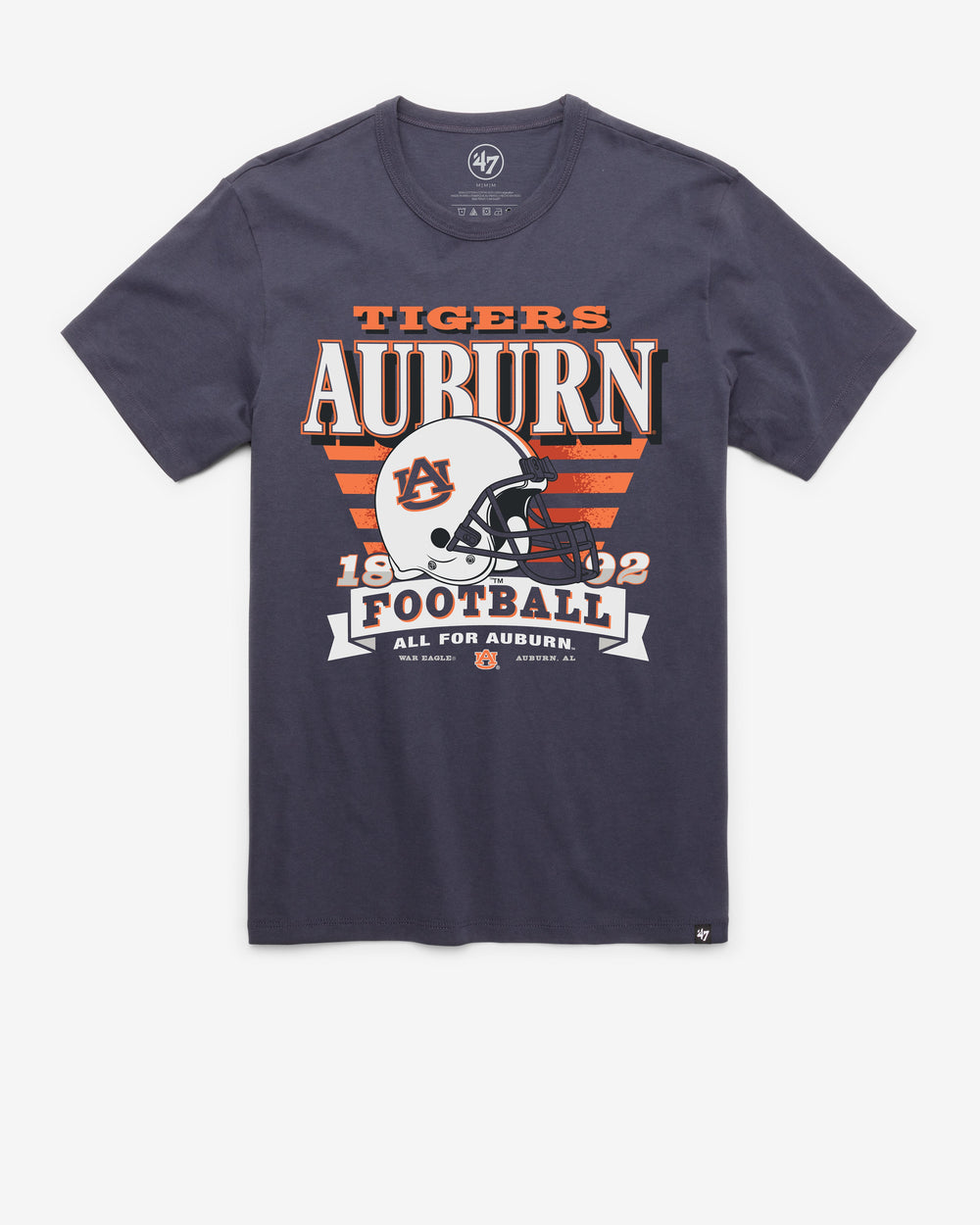 AUBURN TIGERS STRIPE SPLASH '47 FRANKLIN TEE ATLAS BLUE