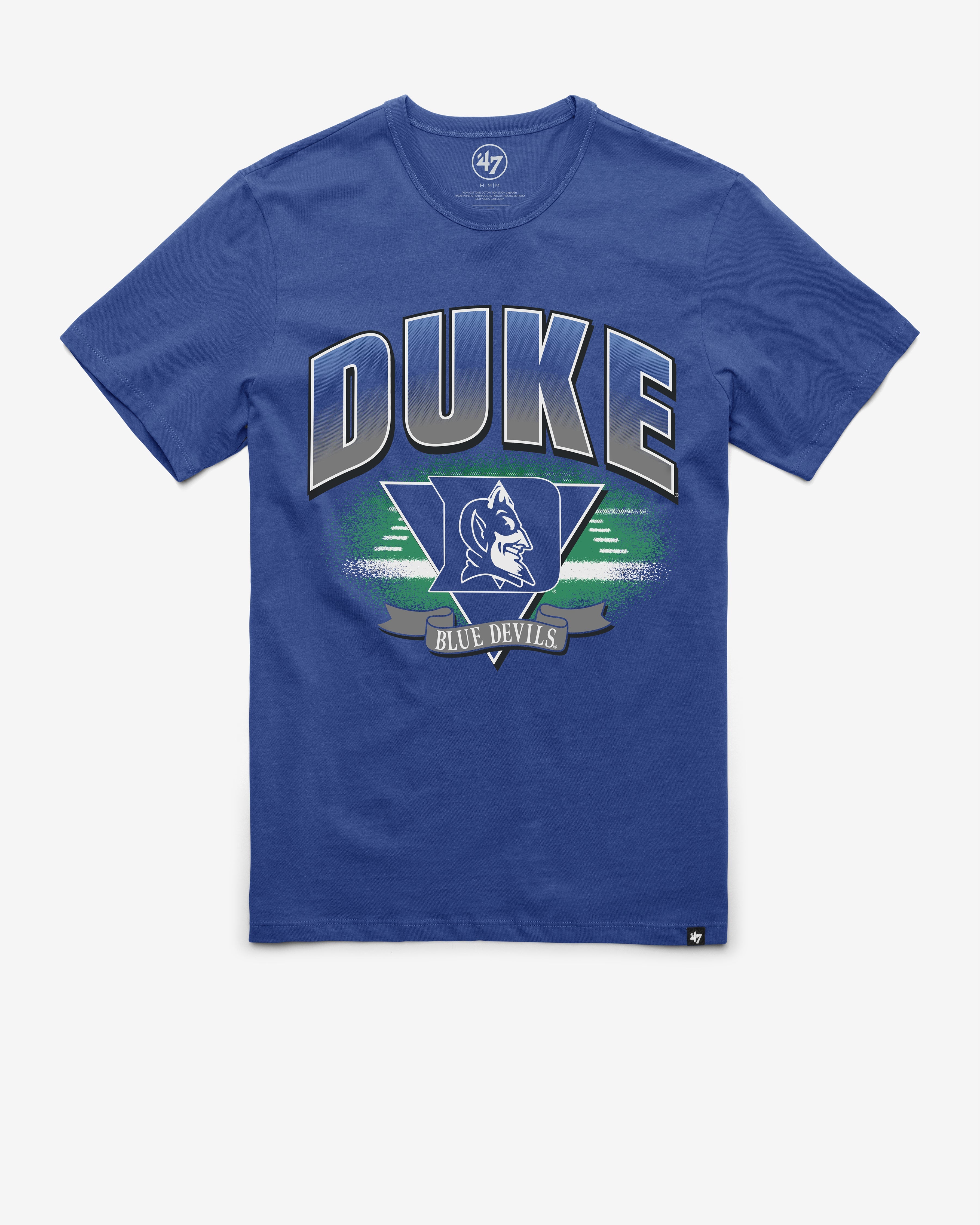 DUKE BLUE DEVILS ARENA FADE '47 FRANKLIN TEE JETTY BLUE